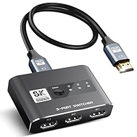 ちゅん HDMI Switch 3 in 1 Out 4K@60Hz, Aluminum 3 Port HDMI 2.0